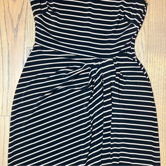 Lauren Ralph Lauren Striped Sleeveless Black & Tan Maxi Dress Size 4 - Picture 3 of 13